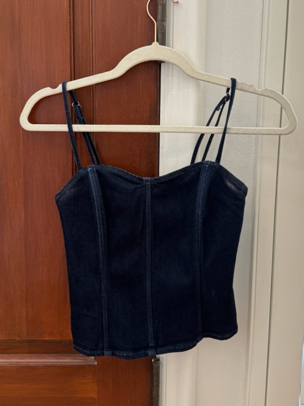 WeWoreWhat Denim Corset Top